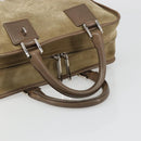 LOEWE Americana 28 Hand Bag Suede Beige Silver Auth 186833A-7