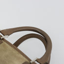 LOEWE Americana 28 Hand Bag Suede Beige Silver Auth 186833A-14