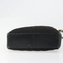 CHANEL Chain Shoulder Bag Cotton Black Gold CC Auth 186834-6