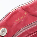 CHANEL Chain Shoulder Bag Cotton Black Gold CC Auth 186834-20