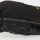 CHANEL Chain Shoulder Bag Cotton Black Gold CC Auth 186834-4