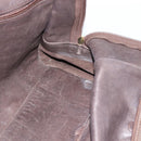 LOEWE Amazona 30 Hand Bag Suede Beige Gold Auth 186835-19
