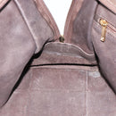 LOEWE Amazona 30 Hand Bag Suede Beige Gold Auth 186835-20