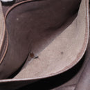 LOEWE Amazona 30 Hand Bag Suede Beige Gold Auth 186835-22