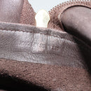 LOEWE Amazona 30 Hand Bag Suede Beige Gold Auth 186835-12