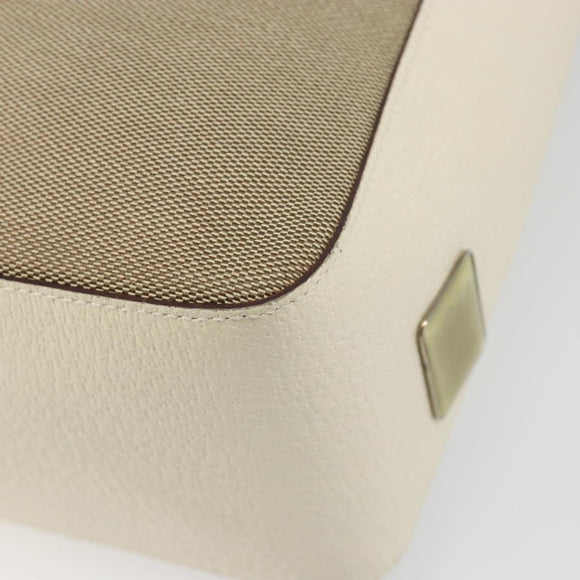 GUCCI Hand Bag Canvas Ivory Silver 001 3766 Auth 186840