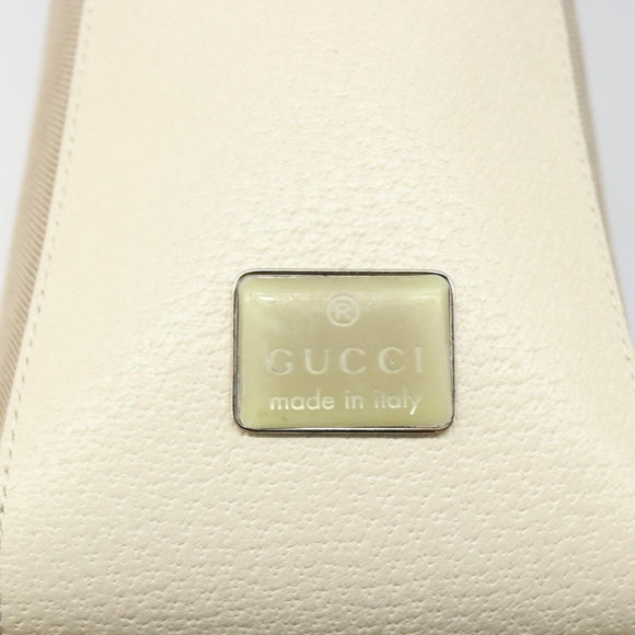 GUCCI Hand Bag Canvas Ivory Silver 001 3766 Auth 186840