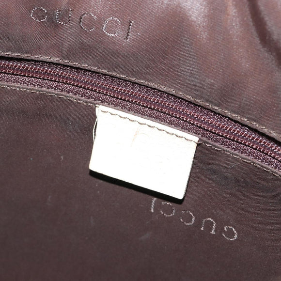 GUCCI Hand Bag Canvas Ivory Silver 001 3766 Auth 186840