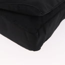 PRADA Shoulder Bag Nylon Black Silver Auth 186842A-14