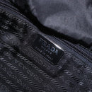 PRADA Shoulder Bag Nylon Black Silver Auth 186842A-19