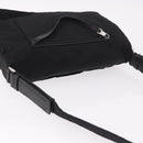 PRADA Shoulder Bag Nylon Black Silver Auth 186842A-6
