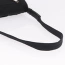 PRADA Shoulder Bag Nylon Black Silver Auth 186842A-7