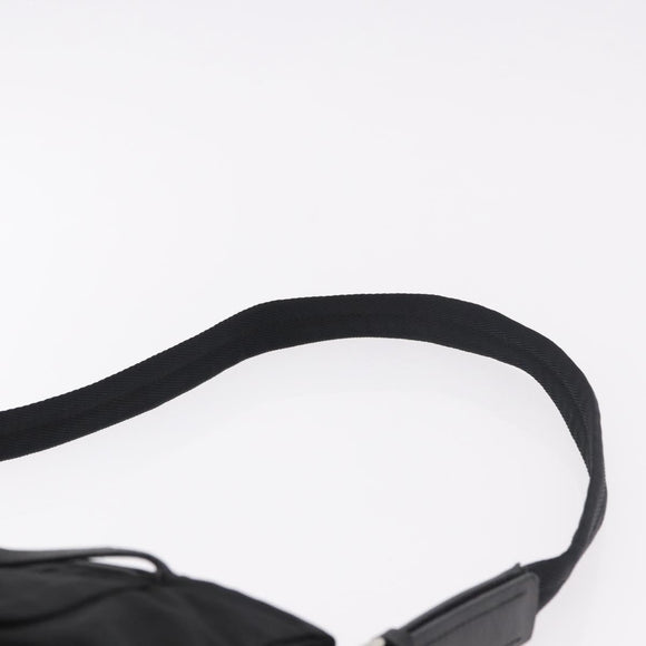 PRADA Shoulder Bag Nylon Black Silver Auth 186842A