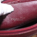Christian Dior Trotter Canvas Shoulder Bag Red Gold Auth 186843-11