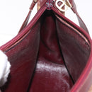 Christian Dior Trotter Canvas Shoulder Bag Red Gold Auth 186843-18