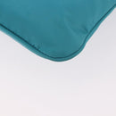 PRADA Shoulder Bag Nylon Light Blue Silver Auth 186844A-17