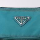 PRADA Shoulder Bag Nylon Light Blue Silver Auth 186844A-20