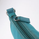 PRADA Shoulder Bag Nylon Light Blue Silver Auth 186844A-22