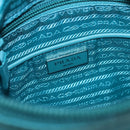 PRADA Shoulder Bag Nylon Light Blue Silver Auth 186844A-23