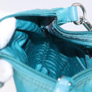 PRADA Shoulder Bag Nylon Light Blue Silver Auth 186844A-25