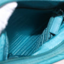 PRADA Shoulder Bag Nylon Light Blue Silver Auth 186844A-27