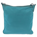 PRADA Shoulder Bag Nylon Light Blue Silver Auth 186844A-2