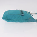 PRADA Shoulder Bag Nylon Light Blue Silver Auth 186844A-3