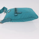 PRADA Shoulder Bag Nylon Light Blue Silver Auth 186844A-4