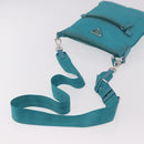 PRADA Shoulder Bag Nylon Light Blue Silver Auth 186844A-6