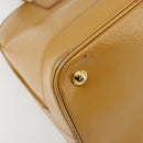 PRADA Hand Bag Leather 2way Beige Gold Auth 186845A-18