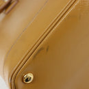 PRADA Hand Bag Leather 2way Beige Gold Auth 186845A-9