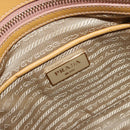 PRADA Hand Bag Leather 2way Beige Gold Auth 186845A-24