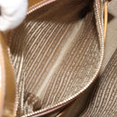 PRADA Hand Bag Leather 2way Beige Gold Auth 186845A-29