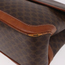 CELINE Macadam Canvas Hand Bag PVC Leather Brown Gold Auth 186847-9