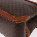 CELINE Macadam Canvas Hand Bag PVC Leather Brown Gold Auth 186847-17