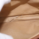 CELINE Macadam Canvas Hand Bag PVC Leather Brown Gold Auth 186847-11