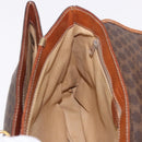 CELINE Macadam Canvas Hand Bag PVC Leather Brown Gold Auth 186847-21