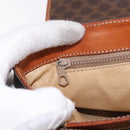 CELINE Macadam Canvas Hand Bag PVC Leather Brown Gold Auth 186847-25