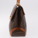 CELINE Macadam Canvas Hand Bag PVC Leather Brown Gold Auth 186847-3