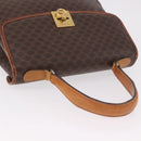 CELINE Macadam Canvas Hand Bag PVC Leather Brown Gold Auth 186847-6
