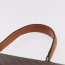 CELINE Macadam Canvas Hand Bag PVC Leather Brown Gold Auth 186847-14
