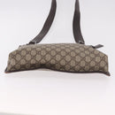 GUCCI GG Supreme Shoulder Bag PVC Beige Silver 92560 Auth 186848-6
