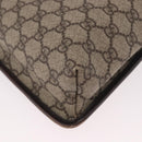 GUCCI GG Supreme Shoulder Bag PVC Beige Silver 92560 Auth 186848-15