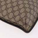 GUCCI GG Supreme Shoulder Bag PVC Beige Silver 92560 Auth 186848-16