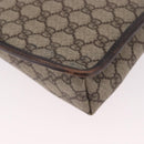 GUCCI GG Supreme Shoulder Bag PVC Beige Silver 92560 Auth 186848-17