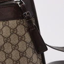 GUCCI GG Supreme Shoulder Bag PVC Beige Silver 92560 Auth 186848-10