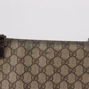 GUCCI GG Supreme Shoulder Bag PVC Beige Silver 92560 Auth 186848-3