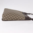 GUCCI GG Supreme Shoulder Bag PVC Beige Silver 92560 Auth 186848-4