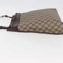 GUCCI GG Supreme Shoulder Bag PVC Beige Silver 92560 Auth 186848-5
