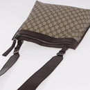 GUCCI GG Supreme Shoulder Bag PVC Beige Silver 92560 Auth 186848-7